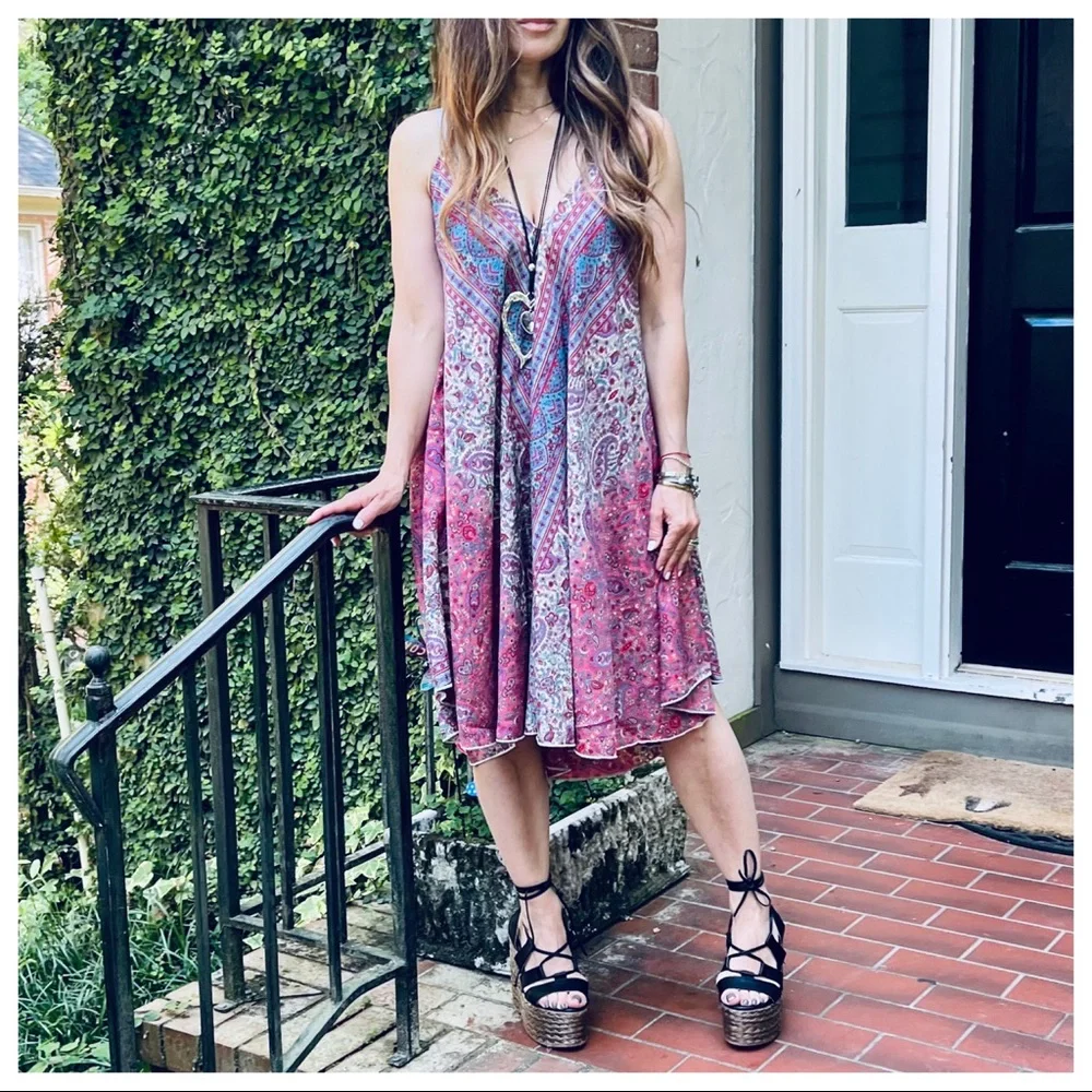 01 Floral Tank From France Boho dress - Picture 9 of 13